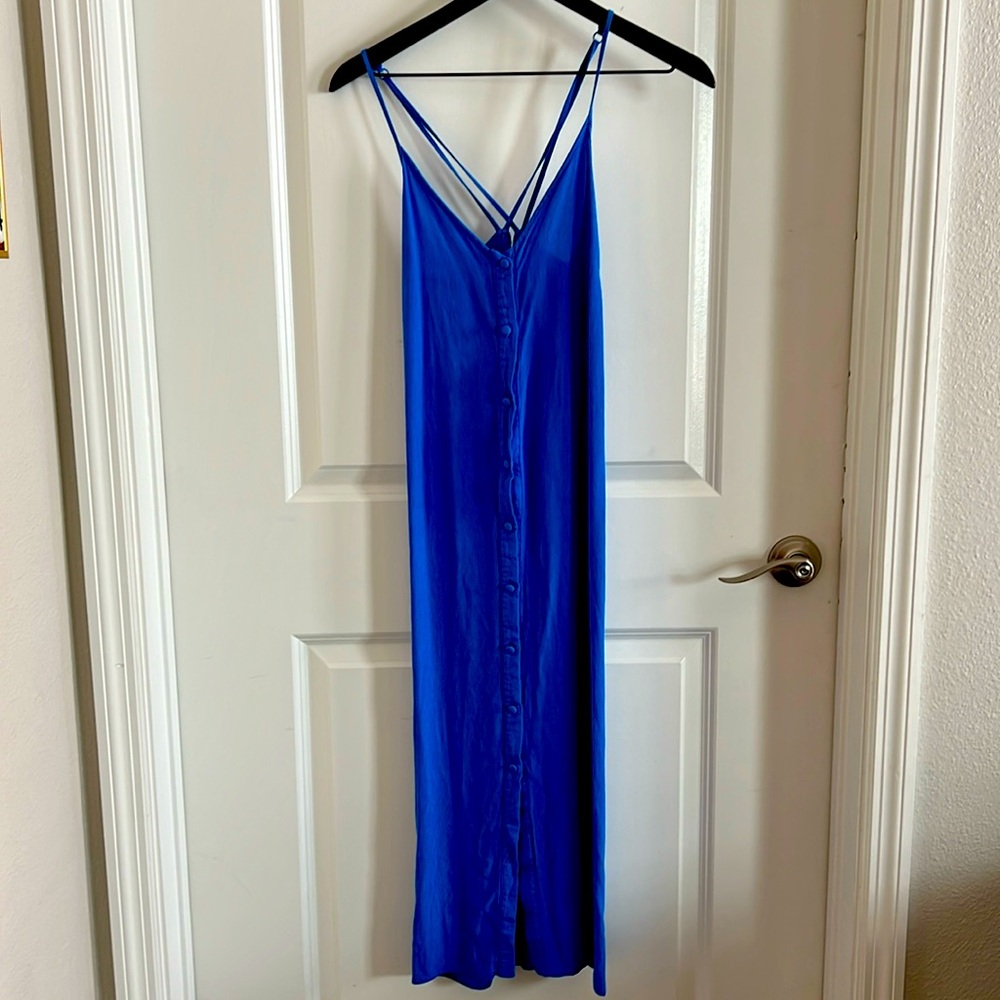Zara strappy blue dress